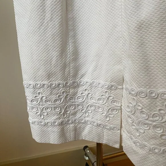 Boden White Sheath Dress with embroidered detail - Picture 4 of 5